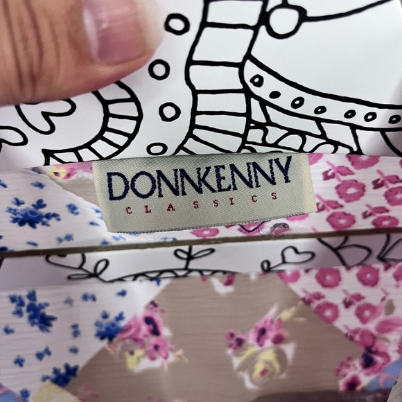 DonnKenny Petite Multicolored Shoulder Pads Button Up Short Sleeves. Size PL - Picture 4 of 5